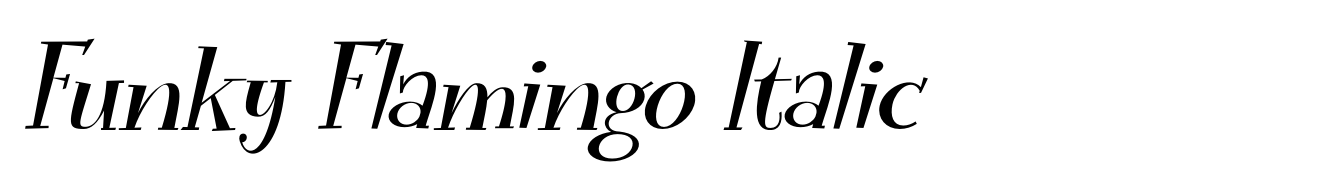 Funky Flamingo Italic
